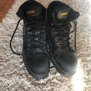 Dr. Martens steel toe boots. Slightly used